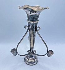 Flower Display Stand EPNS 8.5" Florists Vase ROBERT PRINGLE 1950 Vintage Patina