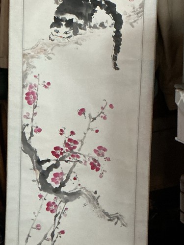 Vintage chinese scroll hand - scroll,
