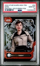2024 Topps Star Wars High Tek Qi ra Imperial Walls Gold Foil #/50 PSA 10 Pop 1/1