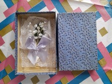 Vintage Ladies Lace Trimmed Hankies N. Ireland Boxed with Lily of The Valley