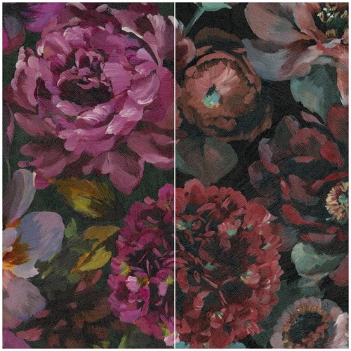 Floral peony wallpaper - wallpaper, teal