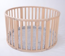 ROUND Playpen APOLLO UNO with GREY Playmat STARS Brand NEW LARGE SALE