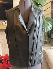 Banana Republic Soft Lamb Leather Biker Gillet Waistcoat Size M