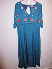 NEW MONSOON DRESS TEAL FLORAL