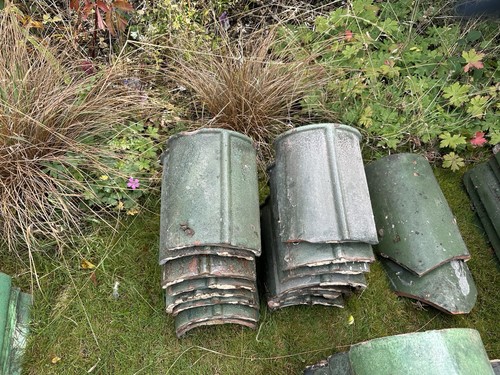 Various green glazed ridge - glazed,