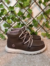 Hey Dude Reyes Ankle Boots Cocoa Brown Real Leather Women’s UK Size 6 New