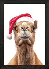 Christmas Camel with Santa Hat