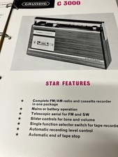 GRUNDIG C3000 RADIO/ TAPE