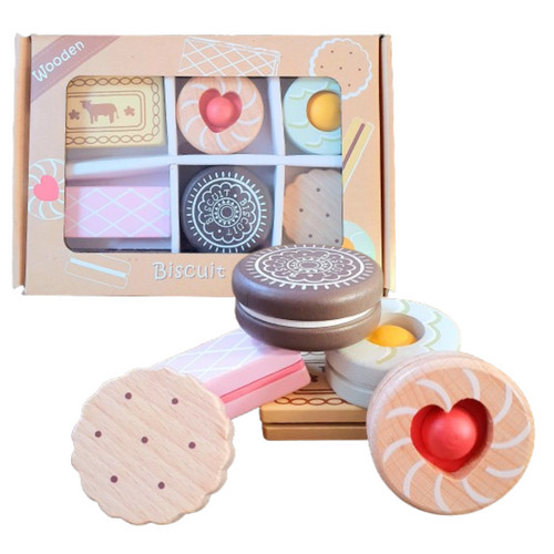 Wooden biscuits play food - wooden, –