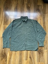 Versace Shirt Men's Size XL Green Check Casual Long Sleeve Collared Button Down