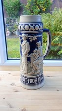 Large  Vintage German Beer Stein Tankard  - Marked 1738 (for decoration)