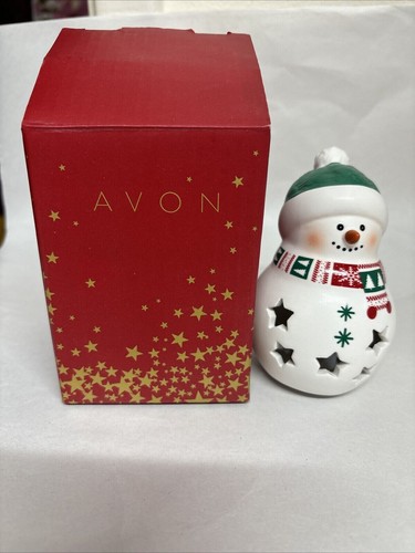 Avon ceramic led snowman - avon,
