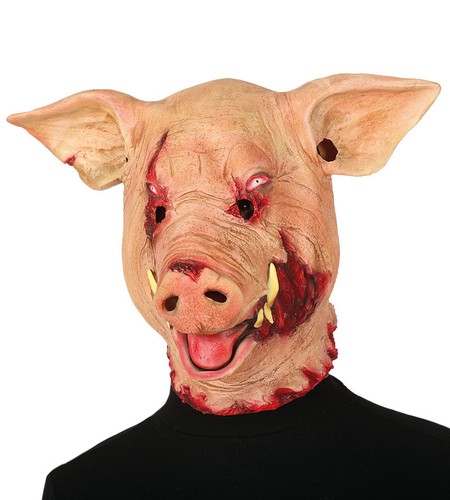 Halloween pig mask bloody - mask,