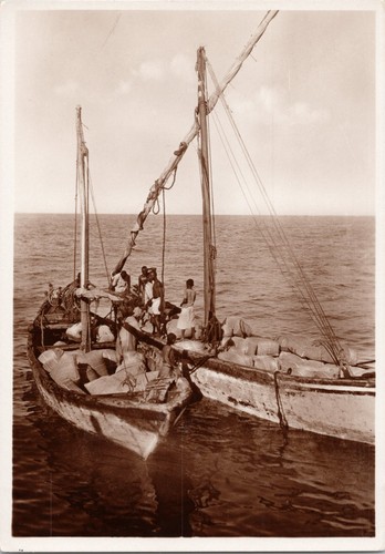 Postcard arab dhows - postcard, massaua