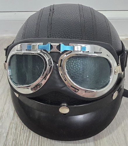 Vintage style black leather - vintage-style,