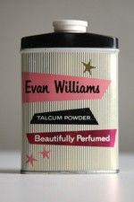 Rare ORIGINAL Vintage 1960s TALC Talcum Powder Tin Pop Art Prop Display Retro