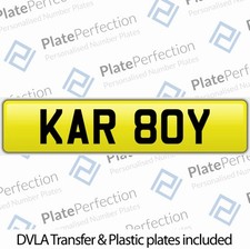 KAR 80Y KARL KARIM KAREEM CAR KARR BOY CHERISHED PRIVATE NUMBER PLATE DVLA REG