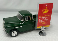 1955 Chevvy Stepside Dark Green Pickup Truck Die Cast Scale 1:24        AC2