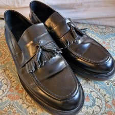 Mens Black Next Tassel Loafers
