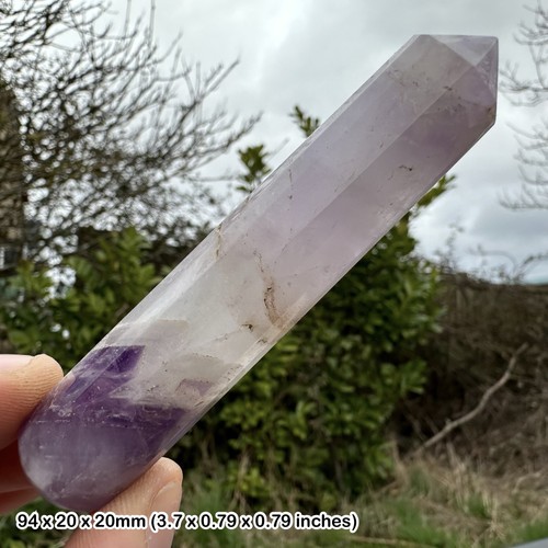 Amethyst faceted massage wand - faceted,