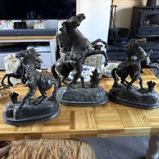 Marly Horse Figurines. Spelter