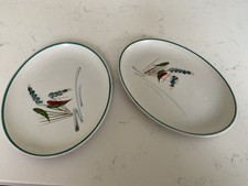 denby Greenwheat oval plates