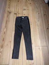 Girls H&M Black/Grey Jeggins Size 8-9 Years With Sparkly Beading