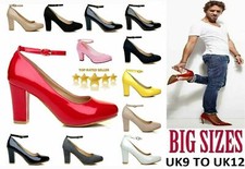 Unisex Block Heel Ankle Strap Court Shoes – Drag & Crossdresser Heels UK 9–12