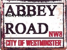 ABBEY ROAD METAL SIGN RETRO