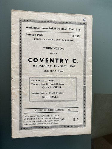 Workington coventry city - workington,