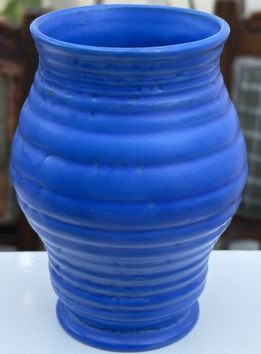 Vintage indigo blue bud - blue, vase