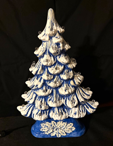 Lighted ceramic christmas tree - ceramic,