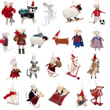 Christmas Decorations Felt Tree Hanging Novelty Ornament Animal  by Sass & Belle