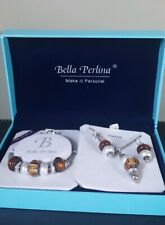 Bella Perlina Personalized Jewellery Brown & White Box Set