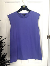 Massimo Dutti Size M Purple Sleeveless Shoulder Pad Tank Top