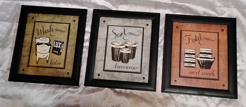 Vintage laundry decor framed - laundry,