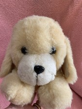 Mothercare Dog Puppy Vintage Soft Toy Plush Cream Beige 8" X 9" Approx ~ 0348