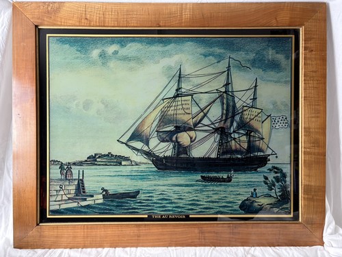 Vintage reverse glass print - reverse,