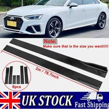 For Audi A4 B9 2015-2018 Gloss Black Side Skirts Extension Side Splitter Lip 2M