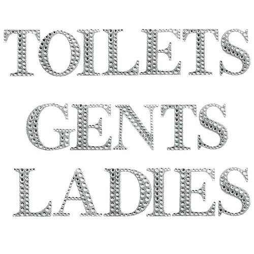 Toilet door diamante - stick, on