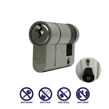 45/10 55mm Euro Cylinder Lock Barrel Security Garage Door Anti Snap Hormann Half