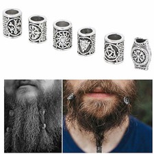 6pcs Beard Hair Beads Vintage Dreadlocks Hair Braiding Beads Jewelry Bracelet
