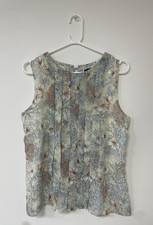 Women’s Tommy Hilfiger Sleeveless Blouse Size Large Cream Floral