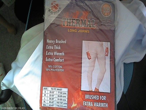 Grey thermal long johns size - grey,
