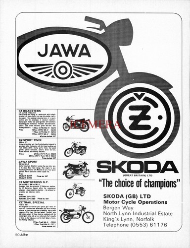 Jawa range motor cycles - range,