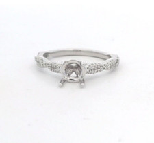 NEW 14k White Gold .20ct Round