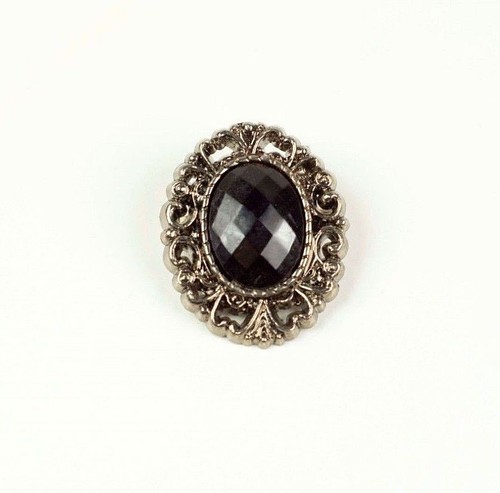 Vintage style black jewel - black,