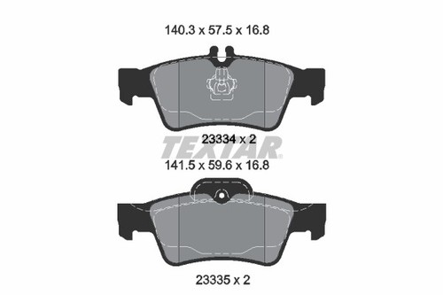 Textar 2333403 brake - 2333403, set