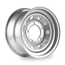 4 x Tuff Torque Modular Steel Wheels Wheel 16" x 8" ET0 Silver