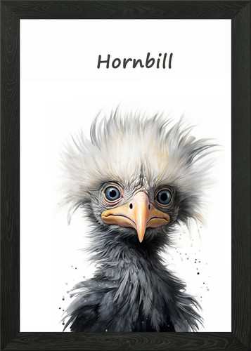 Hornbill safari framed wall - framed,